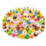 XY-WQ 100 Pack Rubber Duck for Jeeps Ducking - 2.3 Inch Bulk Floater Duck for Kids - Baby Bath Toy Assortment - Party Favors, Birthdays, Bath Time, and More