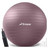 Trideer Yoga Ball - Exercise Ball for Workout pilates Stability - Anti-Burst and Slip Resistant for physical therapy, Birthing, Stretching & Core Workout, Office Ball Chair, Flexible Seating, Home Gym
