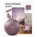 Trideer Yoga Ball - Exercise Ball for Workout pilates Stability - Anti-Burst and Slip Resistant for physical therapy, Birthing, Stretching & Core Workout, Office Ball Chair, Flexible Seating, Home Gym