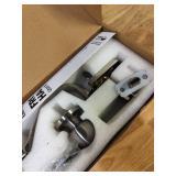 Megaflint Front Door Handle Plymouth Trim Lower Half Front Entry Handleset with Orbit Knob, Satin Chrome, Interior and Exterior Entrance Passage Lock