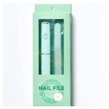 Malva Belle Best Crystal Glass Nail File for Women - Nail File & Travel Case - Nail File Set - Heavy Duty Nail File for Natural Nails, Gel - Professional Nail Shaper â Nail Essentials - Mint 3mm