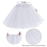 Miayon 6 in 1 Costume Accessories 1970s 1980s Fancy Outfits and Dress for Cosplay Party Theme Party Women (white)