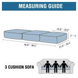 H.VERSAILTEX Velvet Stretch Couch Cushion Cover Plush Cushion Slipcover for Chair Loveseat Sofa Cushion Furniture Protector Seat Cushion Sofa Cover (3 Piece Sofa Cushion Covers, Camel)