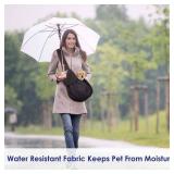 SlowTon Dog Carrier Sling - Thick Padded Adjustable Shoulder Strap Dog Carriers for Small Dogs, Puppy Carrier Purse for Pet Cat with Front Zipper Pocket Safety Belt Machine Washable Waterproof Black L