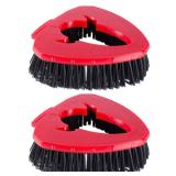 A 2 Pack Scrub Brush Head Replacement Compatible with O Cedar EasyWring Spin Mop 1-Tank System, Floor Scrubber Head, Shower Scrub Brush with Hard Bristles for Cleaning & Scrubbing