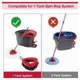 A 2 Pack Scrub Brush Head Replacement Compatible with O Cedar EasyWring Spin Mop 1-Tank System, Floor Scrubber Head, Shower Scrub Brush with Hard Bristles for Cleaning & Scrubbing