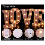Led Marquee Letters, Pink Glitter Light Up Letters, Small Led Letter Lights, Battery Powered Lighted Letter for Party, Table, Birthday Decor (R)