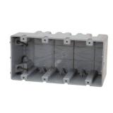 Southwire MSB4G Four Gang Device Box with Depth Adjustable; Heavy Duty 42lb ; Gray