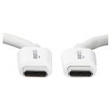 Amazon Basics USB-C to USB-C Fast Charger Cable, 480Mbps Speed, USB-IF Certified, for Apple iPhone 16/15, iPad, Samsung Galaxy, Tablets, Laptops, 9 Foot, White