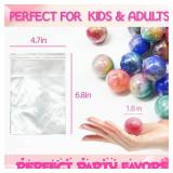 A 28PCS Valentines Day Gifts for Kids, Galaxy Slime Balls with Space Valentines Cards Slime Stress Relief Fidget Toys for Kids Valentine School Classroom Prize Exchange, Valentine Party Favors