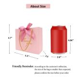 TKSBAG 20 Pack Small Pink Thank You Gift Bags With Handles-5.5