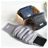 Washable Dog Diapers Male Reusable, Premium Belly Bands for Male Dogs Small, Pack of 3, High Absorbing Small Male Dog Pee Wraps for Doggie in Incontinence or Excitable Urination and Training(S)