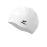WHALE Extra Large Swim Cap for Women Men, Durable Silicone Swimming Hat with Ear Protection, Unisex Adults Bath Swimming Caps for Long Thick Curly Hair & Dreadlocks Braids Weaves Afro Hair(White)
