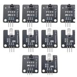 Ruiwaer 10PCS Black Digital 38khz Ir Receiver Ir Transmitter Sensor Module Kit Transmitter Sensor Module Kit for Electronic Building Block