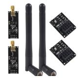A 2Pcs NRF24L01+PA+LNA RF Wireless Transceiver Module with SMA Antenna 2.4G 1100m & Wireless Module with Breakout Adapter On-Board 3.3V Regulator