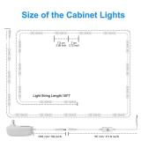 LPHUMEX Flexible Jewelry Showcase Lighting, 10FT Bright White 6000K Display Case LED Lights, with Dimmer Switch & Power Adapter, 60 LEDs Lights for Showcase