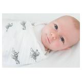 Amazing Baby - Sensory Muslin Swaddle Blanket, Premium Cotton, Zebra, Black and White for Baby Visual Development