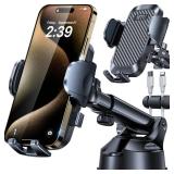 HTU ã2025 Ultimate Upgradedã Best Car Phone Holder ã100+LBS Strongest Suction & Top Military 5-in-1ã Dashboard Windshield Vent Truck Mount for iPhone 16 Pro Max AndroidãPatent