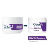 CeraVe Skin Renewing Night Cream, Niacinamide, Peptide Complex, and Hyaluronic Acid Moisturizer for Face, 1.7 Ounce, Packaging may Vary