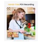 Magnetic Neck Phone Holder for Recording, Hands Free POV/Vlog Video Filming, 4 in 1 Phone Chest Mount for Cooking/Riding/Indoor/Outdoor, Content Creator Essentials for iPhone Android GoPro DJ(Black)