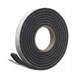Frost King R338H Self-Stick Rubber Foam Weatherseal, 3/8"W, 3/16"T, Black|Blacks