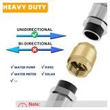 A 2-1/2" NPT Brass Vertical Check Valve, NPT Thread Vertical Lead-Free In-Line Spring Check Valve, Non Return One Way Counterflow Valve to Prevent the Medium Backflow for Oil Water Gas Air DN65