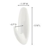 Command Medium Designer Hooks, Holdes up to 3 lb, 6 Wall Hooks with 12 Command Strips, White, Damage Free Hanging Hooks for Hanging Decorations in Living Spaces