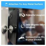 Gym Mate Dual Magnetic Phone Mount & Holder. Attaches magnetically to Metal Surface. Shoot Hands-Free Videos While Working Out. Strong Joints and Magnets. Compact Size.