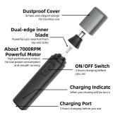 Ear and Nose Hair Trimmer for Men Women Rechargeable Trimmer with Dual Edge Blades