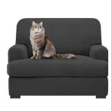 molasofa T Cushion Chair Slipcover with 1 Individual T Cushion Shape Seat Cover for Home DÃ©cor, 2 Pieces Stretchable, Washable, Non-Pilling, Non-Slip Chair Cover (Oversized Armchair,Dark Gray)