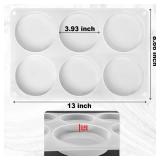 RESINWORLD 6-Cavity Deep Round Coaster Molds, 4 Inches Coaster Silicone Molds for Epoxy Resin, Coaster Resin Molds for Flower Bouquet Preservation