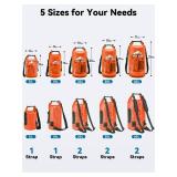 HEETA Dry Bag Waterproof for Women Men, Roll Top Lightweight Dry Storage Bag Backpack with Phone Case for Travel, Swimming, Boating, Kayaking, Camping and Beach (Transparent Orange, 30L)