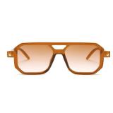 FEISEDY Vintage Square 70s Flat Aviator Sunglasses Women Men Classic Retro Stylish Frame UV400 Sunglasses B2622
