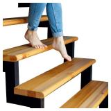 Clear Stair Treads Non Slip for Wooden Steps Indoor & Outdoor with Roller [15 Pcs 24