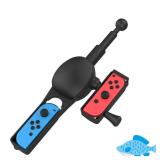 EJGAME Fishing Rod Compatible with Nintendo Switch/OLED,Fishing Game Kit for Switch Legendary Fishing/Fishing Star World Tour/The Strike - Championship Edition