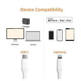 Amazon Basics USB-C to Lightning Cable (MFi Certified), Fast Charging, 10 ft, White