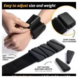 Wrist & Ankle Weights, Adjustable Bands for Women & Men Workouts, Set of 2 (1lb or 2lb each / 1kg or 2kg total). For Running, Jogging, Walking, Yoga, Dance, Pilates, Aerobics, Strength Training