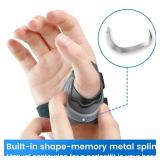 Velpeau CMC Thumb Brace for Arthritis Pain and Support, with High Elasticity and Anti Slip Wrist Strap, Comfortable Thumb Splint Stabilizer for Osteoarthritis for Women and Men (Grey, Right Hand, S)