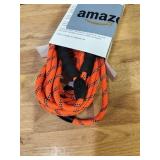 NTR 15FT Long Dog Leash, Check Cord with Swivel Lockable Hook and Comfortable Padded Handle for Dog Leash for Small Medium and Large Dogs Walking Training Hiking Camping Playing Orange Color