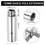 PATIKIL 125mm(5") Dance Pole Extension for 45mm Stripper Dance Pole Stainless Steel Extending Tube Height Adjustable Replacement Accessories for Dancing Pole Connect