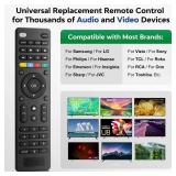 Universal-TV-Remote-Control Compatible with Samsung/LG/Vizio/TCL/Hisense/Sony/Philips/Sharp and More Brand Smart TVs,Streaming Players,Sound Bar Audio and DVD/Blu-ray Players