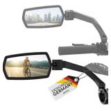WITTKOP Bike mirror | Large HD field of vision | 360Â° rotatable & foldable | Mounting above & below | Break-proof & durable | ebike accessories, bike mirror handlebar mount, bicycle mirrors
