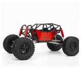 LAFEINA 1/10 RC Car 310mm Wheelbase Rock Buggy Frame Chassis with Nylon Tube Roll Cage for 1/10 RC Crawler Car SCX10 90046 TRX4 (with Wheels, Red) - Retail: $169.99