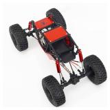 LAFEINA 1/10 RC Car 310mm Wheelbase Rock Buggy Frame Chassis with Nylon Tube Roll Cage for 1/10 RC Crawler Car SCX10 90046 TRX4 (with Wheels, Red) - Retail: $169.99