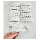 Rikyo Mini Artificial Rose Flower Heads and Soft Stem,25mm PE Tiny Rose add Gauze for DIY Wedding Make Bridal Hair Clips,Cake Top,Wrist Corsage Boutonniere,Wreath Bracelet Flower (White)
