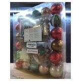 DecorbyHannah Gingerbread Man Christmas Ornaments Set,100ct Shatterproof Red Green Gold Christmas Tree Ornaments Bulk with House,Assorted Decorative Hanging Ball Ornaments for Xmas Tree Decoration