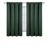 LEMOMO Green Blackout Curtains/42 x 63 Inch/Set of 2 Panels Rod Pocket Room Darkening Curtains for Bedroom