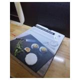 Kota Japan Premium Non-Stick Natural Black Granite Stone Pastry Cutting Board Slab 12" X 16" with No-Slip Rubber Feet for Stability and to Protect your Countertops | Easy to Clean | Stays Cool