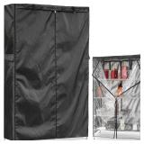 Dalema Waterproof Shelf Cover,600D Heavy Duty Dustproof Storage Wire Rack Covers,Outdoor Shelving Covers for Wire Shelves with Zipper 48