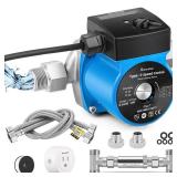 Moonshan Instant Hot Water Recirculating Pump with Stainless Steel Sensor Valve 20-inch PEX Supply Lines Water Circulator Pump with Smart Plug for Tank Water Heaters 3-Speed Control Extremely Quite - 
